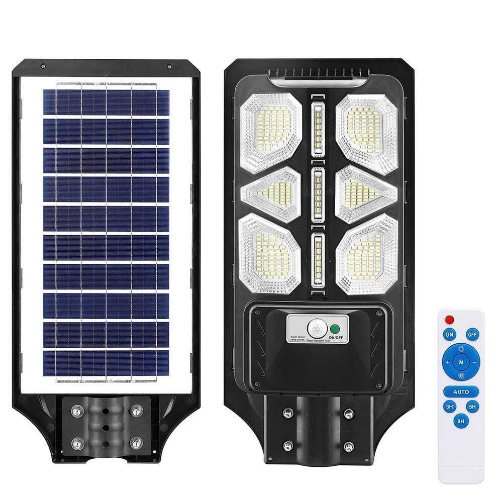 100W Solar Street Light with Remote, Bracket & Pole | MEGA LIGHTING