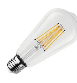 ST64 E27 4W Filament COB LED Bulb Light Lamp