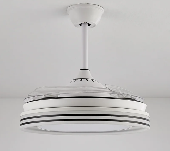 Ceiling Fan With Light 42 inch Retractable Invisible Fan